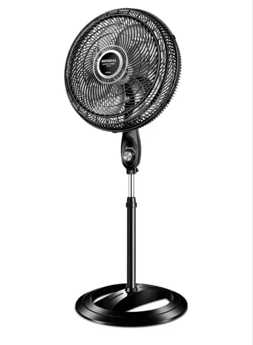 Ventilador Coluna MONDIAL 40cm, Preto/Prata | Turbo 8 Pás, 110V, 140W, VTX-40C-8P