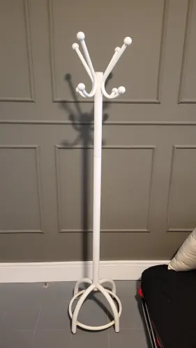 Cabideiro de chão em metal Branco - 1,50m