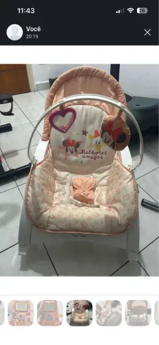 Cadeirinha vibra e toca/cadeira de balanço