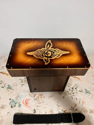 Cajon Marcos Brandão eletroacústico com bag