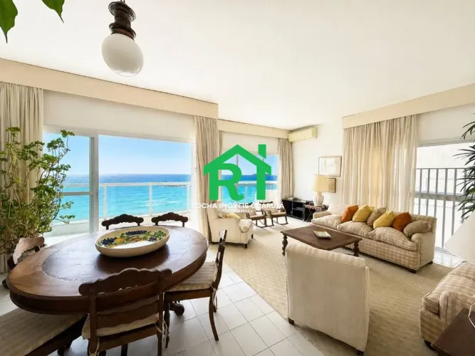 Apartamento frente mar com 3 quartos (1 suíte), 1 vaga e lazer à venda em Pitangueiras, Gu