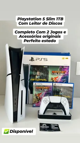 Playstation 5 Slim 1TB Com Leitor de Discos (Aceito Cartão)