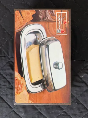 Manteigueira Inox Tramontina Estilo Antigo - Conservadíssima