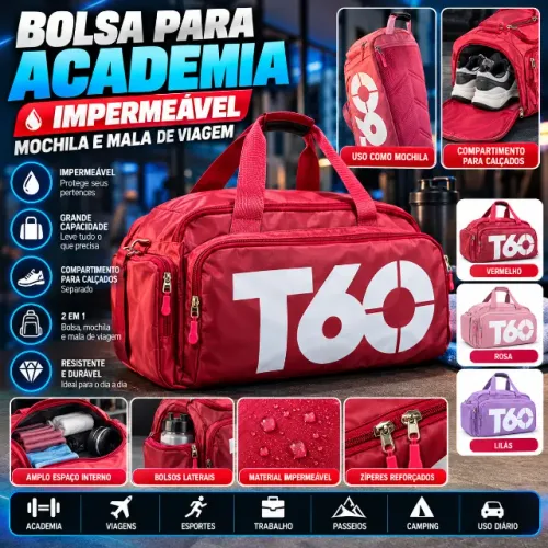 Bolsa para academia mochila mala