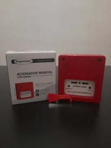 Acionador Manual com Sirene Segurimax 12/24V Convencional