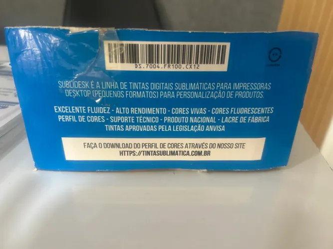 Tinta para impressora Sublimática 4 cores