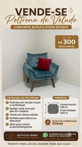 Poltrona linda, pouquíssimo usada