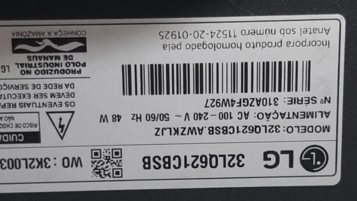 tv lg smart 32 polegadas com a tela quebrada tenho 2 unidades 150,00 cada