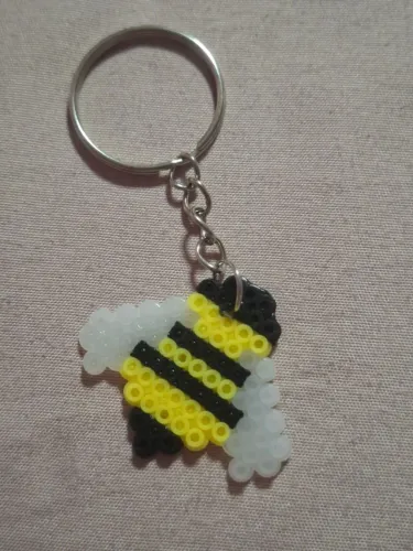 Chaveiros Mini Insetos Abelha Hama Beads Pixel Art Feito à mão