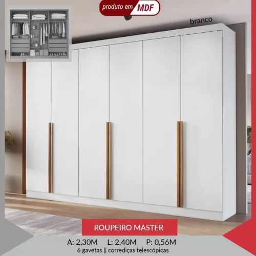 Guarda roupa master - branco
