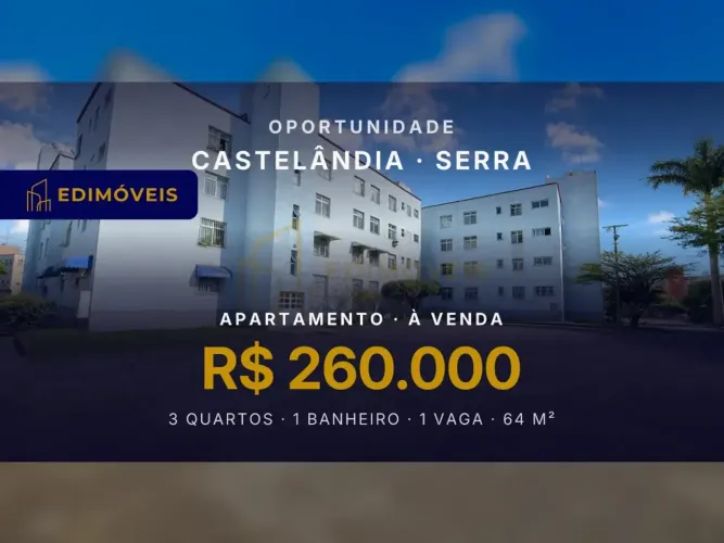 Castelândia: Apartamento 3 quartos com fácil acesso a serviços