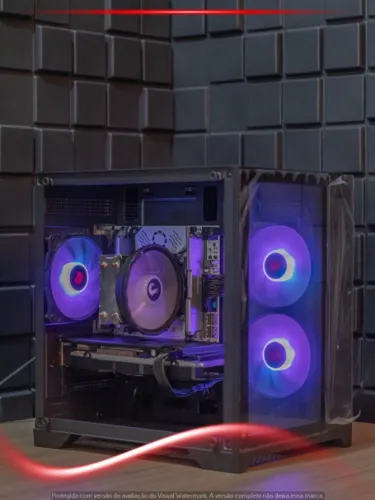 Pc Gamer Xeon 2696v3, RX 580 8GB, 16GB, NVMe 256GB, Fonte 500W, Gabinete RGB