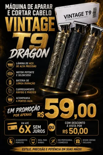 Máquina de cortar e aparar cabelo dragão recarregavel em promoção 