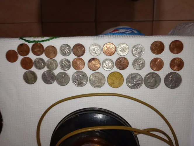 Moedas antigas de dólar americano