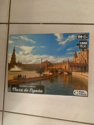 Quebra cabeça Plaza de Espana 1000 peças  - pais e filhos 