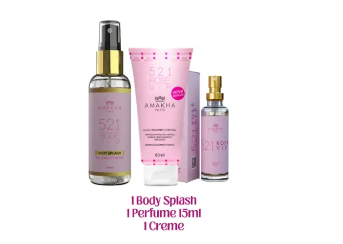 Kit Body Splash 100ml + Perfume + Creme hidratante