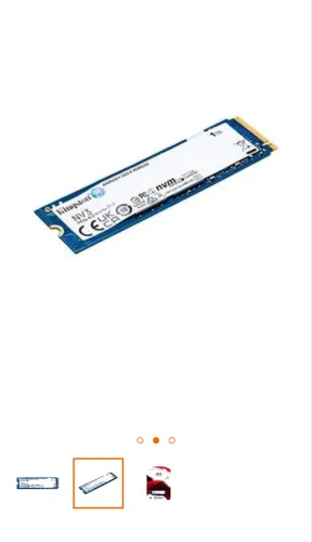 Vendo SSD 1TB KINGSTON NV2 leitura 3500mb