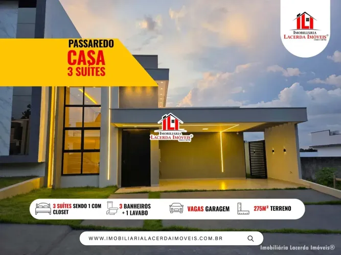 Casa Térrea no Passaredo com 3 Suítes/ Piscina com cascata/ 4 vagas