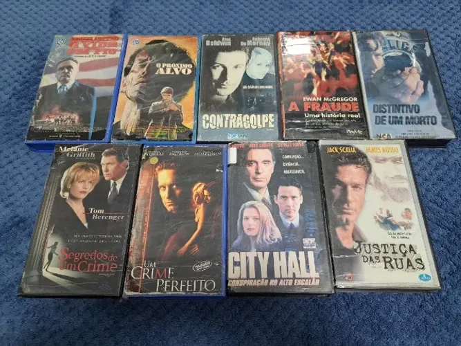 Coleção Com 19 Filmes - SUSPENSE/THRILLER/POLICIAL - VHS/Fita De Vídeo