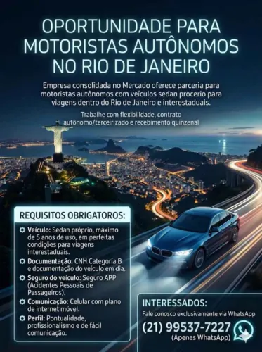 Motorista Autônomo com Carro Próprio