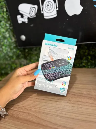 Mini Teclado/Controle Bluetooth com Microfone Lelong Max LE-7703