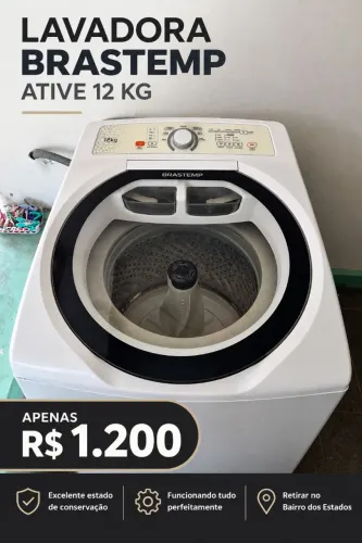 Lavadora Brastemp 12kg Ative
