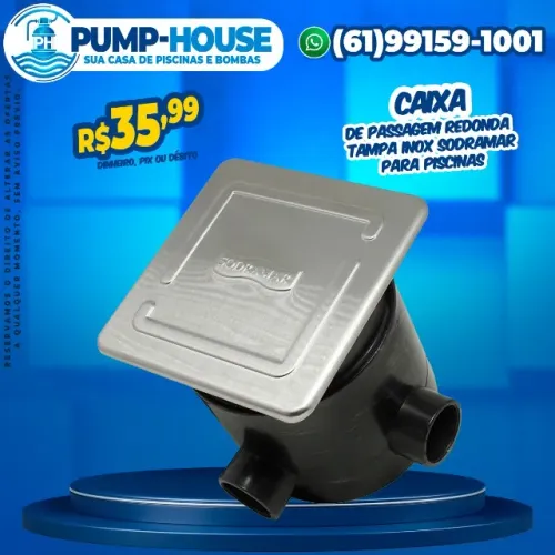 Caixa de Passagem Redonda Tampa Inox Sodramar