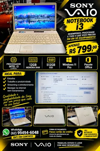 Notebook Sony Vaio i3
