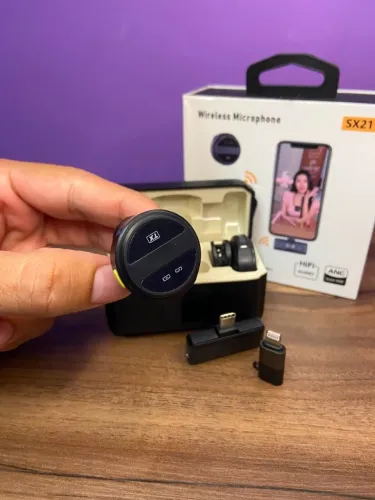 Microfone de Lapela sem Fio Magnético IOS - SX21 iphone an21