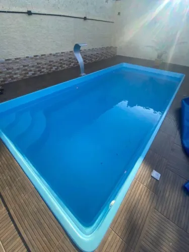 PISCINA DE FIBRA INSTALADA 6 X 3