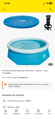 Vende-se Piscina Inflável
