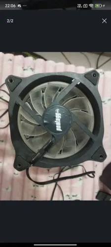 5 fans RGB vermelho