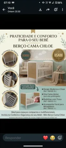 Berço cama Cloe