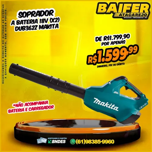 Soprador a Bateria 18v (X2) DUB362Z Makita