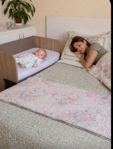Berço acoplado em mdf para cama ou movimentar pela casa. Ótimo para rn anti-refluxo
