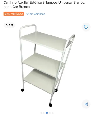 Carrinho auxiliar de estética