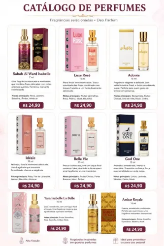 Perfumes Femininos 15ml - Fragrâncias Inspiradas