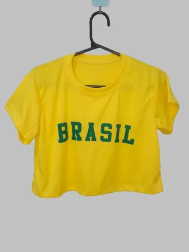 Cropped Brasil amarelo