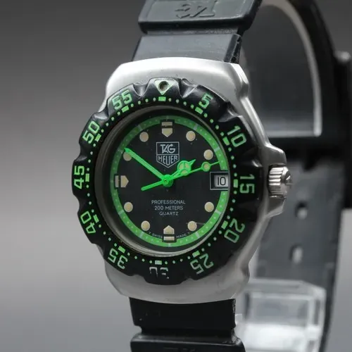 Relógio de quartzo masculino TAG Heuer Formula 1 WA1215 profissional preto verde