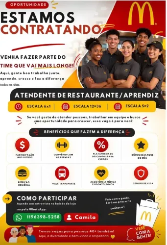 Vaga McDonald?s 