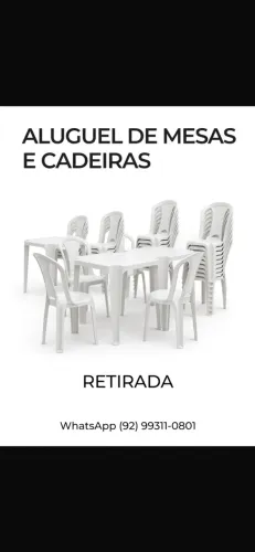 Aluguel de mesas e cadeiras