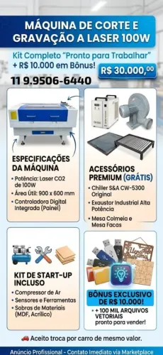 Maquina a Laser 100 Wats