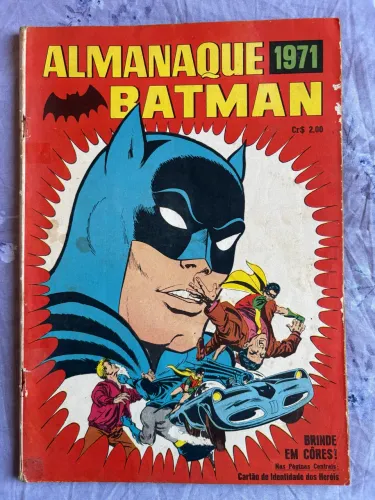 Almanaque Batman 1971 Ed Ebal com cartão de identidade dos heróis