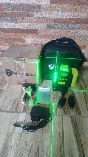 Nível A Laser Pracmanu 12 Linhas 3D 360° Bateria Recarregável <br>