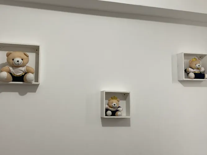 Kit de nicho com trio de ursos e trio de quadro 