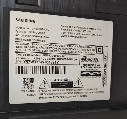Smart TV 65 Polegadas Tela quebrada