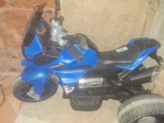 Moto Elétrica Infantil - Aventura - 12v - Azul - Bandeirante