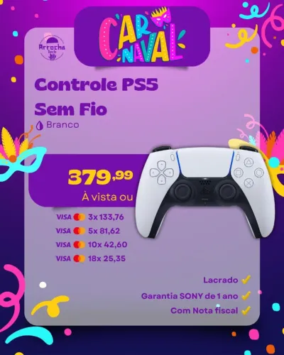 Controle PS5 Branco - Lacrado