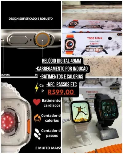 Relógio Smartwatch T900 49mm
