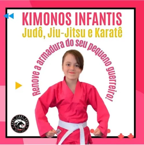 Kimono Infantil Judô Karatê Jiu Jitsu Taekwondo 